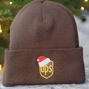 COPY - UPS Santa Hat Brown Beanie